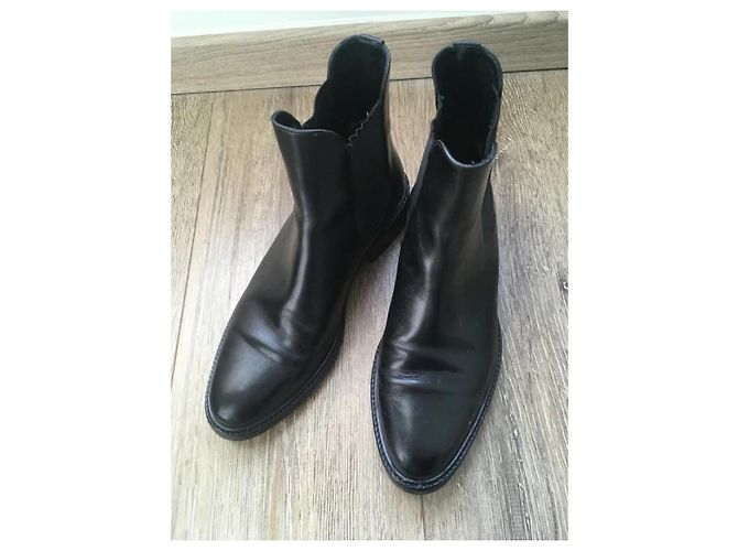 Botines Minelli de cuero negro talla 38 - vista 2