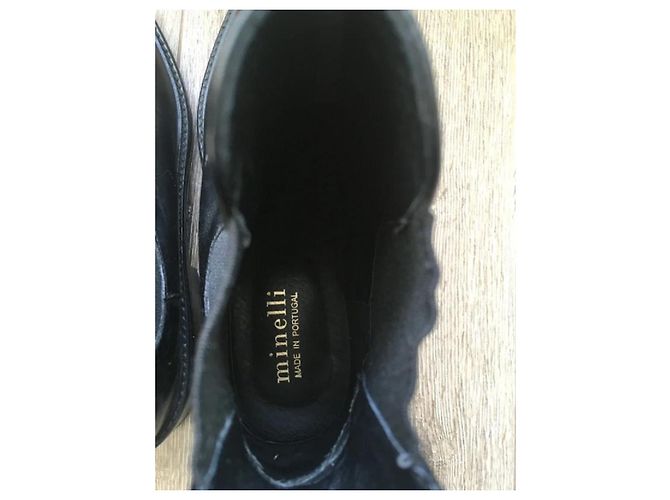 Botines Minelli de cuero negro talla 38 - vista 4