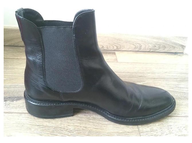 Botines Minelli de cuero negro talla 38 - vista 5