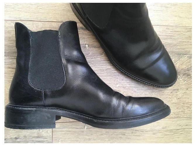 Botines Minelli de cuero negro talla 38 - vista 7