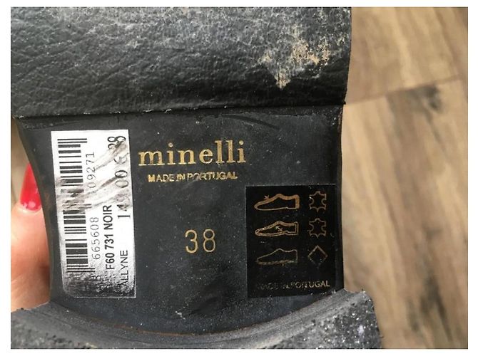 Botines Minelli de cuero negro talla 38 - vista 8