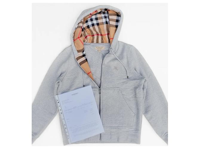 Moletom com capuz Burberry cinza de algodão - vista 2
