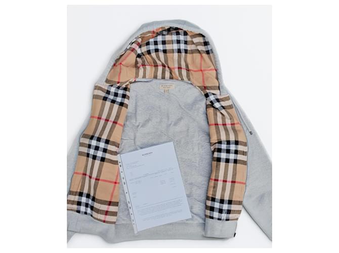 Moletom com capuz Burberry cinza de algodão - vista 3