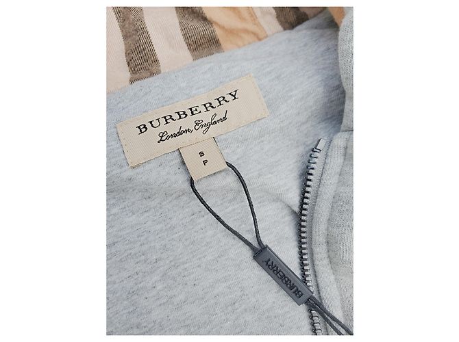 Moletom com capuz Burberry cinza de algodão - vista 6
