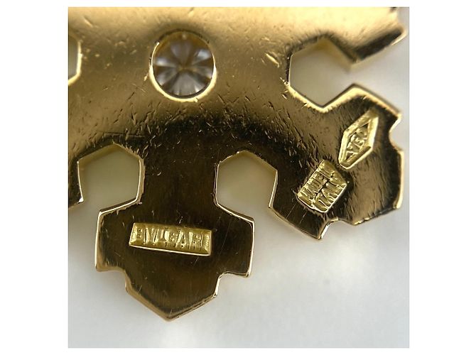 Bulgari Bvlgari Schneeflocken-Anhänger aus Gelbgold - Ansicht 4