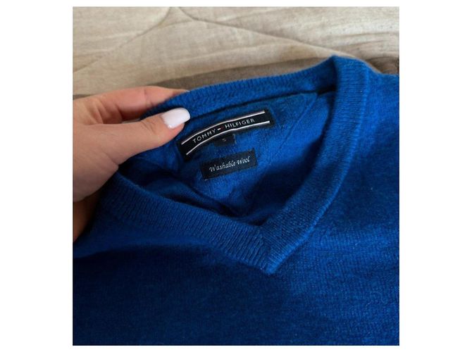 Suéter azul com decote em V Tommy Hilfiger - Ansicht 4