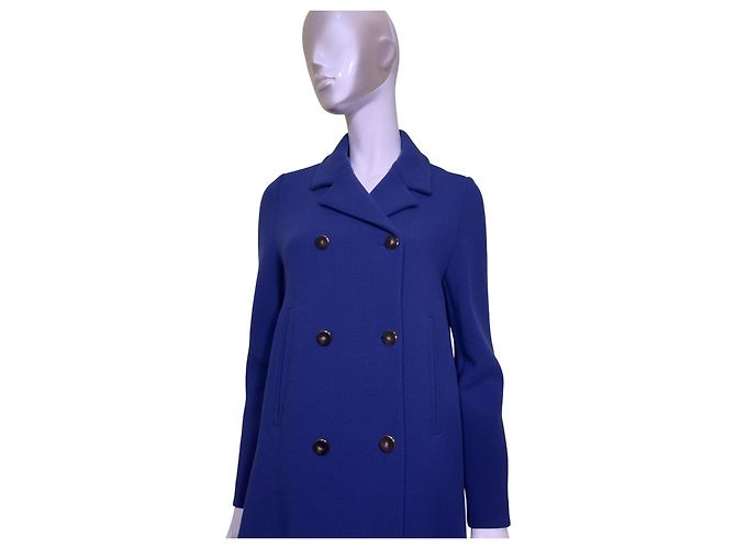 Abrigo de lana azul Vanessa Seward - vista 2