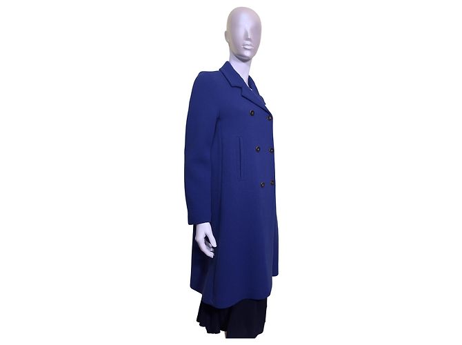 Abrigo de lana azul Vanessa Seward - vista 4
