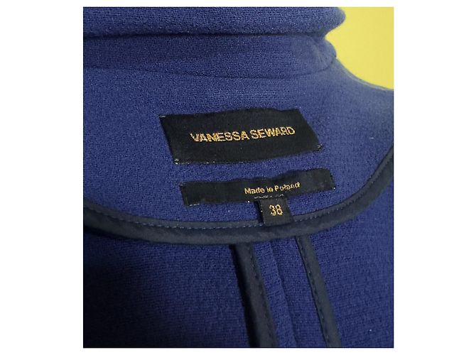 Abrigo de lana azul Vanessa Seward - vista 7