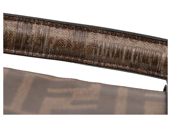 Fendi Braune Zucca Lackstoff Käfig Baguette - Ansicht 10