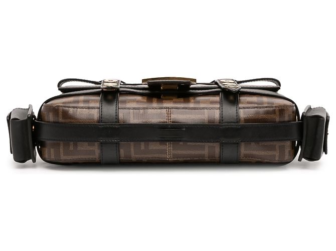 Fendi Braune Zucca Lackstoff Käfig Baguette - Ansicht 3