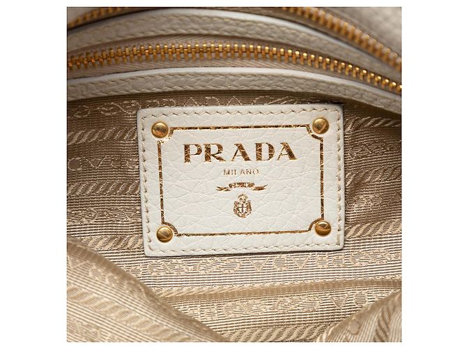 Borsa a tracolla in tela blu Canapa con logo Prada - vista 5