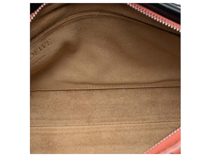 LOEWE Borsa Missy in pelle Anagram Repeat arancione piccola - vista 4
