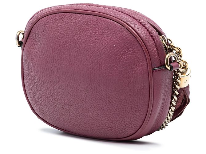 Gucci Mini Soho in pelle di vitello rosa con catena a tracolla - vista 2