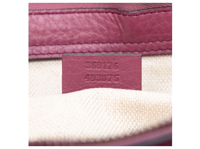 Borsa Soho Cellarius in pelle martellata viola di Gucci Porpora - vista 6