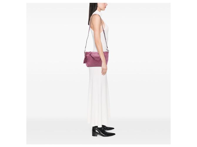 Borsa Soho Cellarius in pelle martellata viola di Gucci Porpora - vista 7