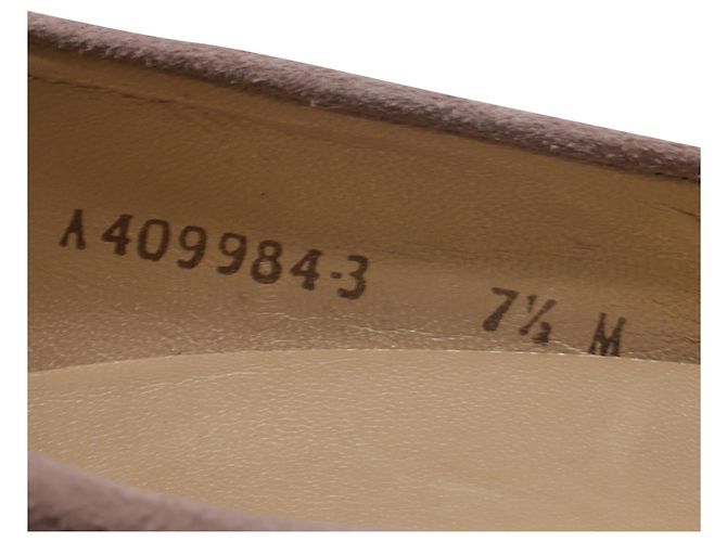 Stuart Weitzman Anna Décolleté Wedge Peep-Toe in Camoscio Marrone Rosso - vista 8
