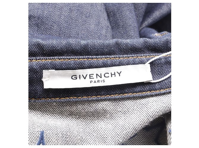 Camicia in denim blu con bottoni ricamata con stelle Givenchy - vista 5