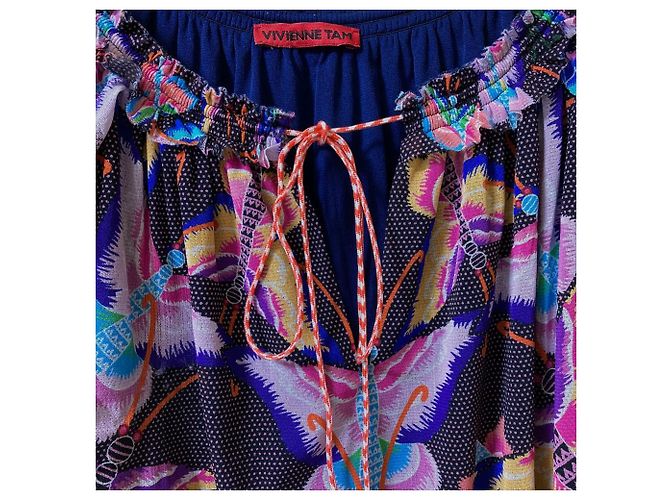 Autre Marque Blusa de Power Net con estampado de mariposa de Vivienne Tam Multicolor - vista 3