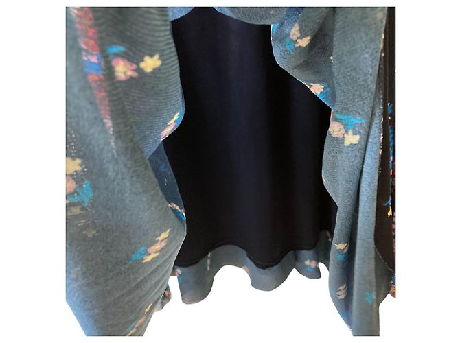 Autre Marque Falda de red con estampado floral Vivienne Tam Azul - vista 4