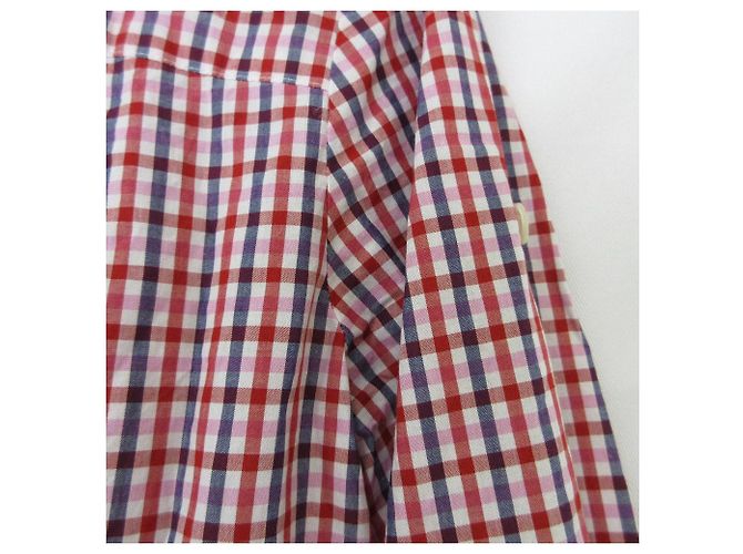 Autre Marque Yorkland Karo Langarmhemd Kleid Weiß Rot Marineblau - Ansicht 3