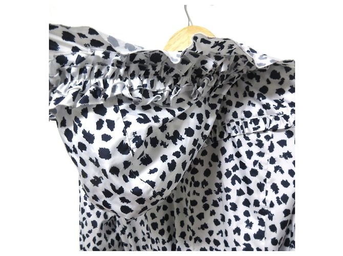 Autre Marque Abrigo de primavera con capucha y estampado TO BE CHIC Blanco Azul marino - vista 7
