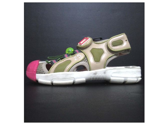Sandali in rete Velcro Gucci Multicolore Beige - vista 2
