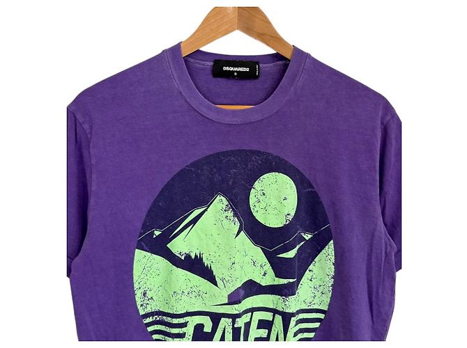 T-shirt in cotone Dsquared2 Porpora - vista 3