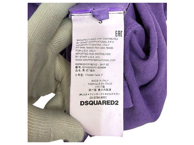 T-shirt in cotone Dsquared2 Porpora - vista 6