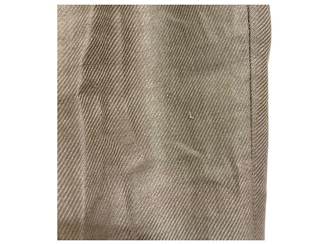 Autre Marque Leinenhose Col Pierrot Beige - Ansicht 7