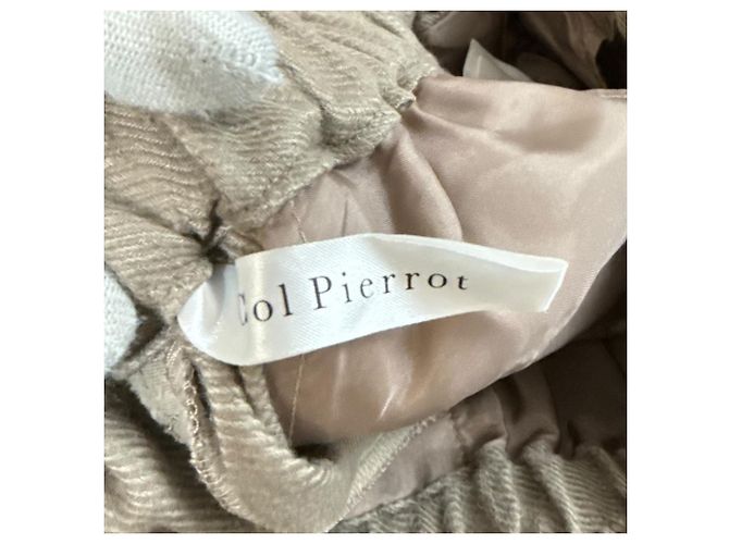 Autre Marque Leinenhose Col Pierrot Beige - Ansicht 9