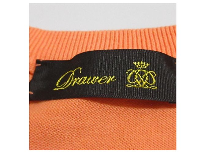 Autre Marque Top in cotone senza maniche a maglia Drawer Arancione - vista 6