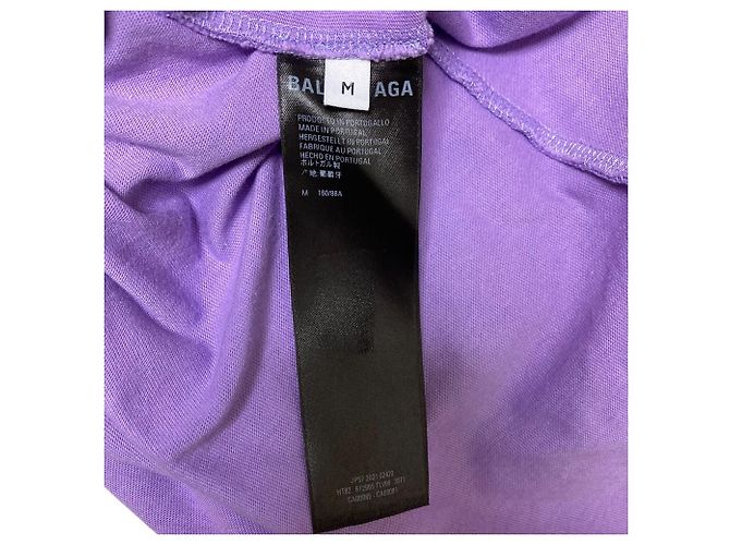 Everyday Camiseta de algodón con logo bordado de Balenciaga Púrpura - vista 4