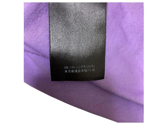 Everyday Camiseta de algodón con logo bordado de Balenciaga Púrpura - vista 6