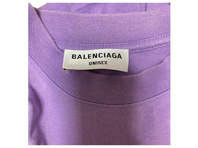 Everyday Camiseta de algodón con logo bordado de Balenciaga Púrpura - vista 7