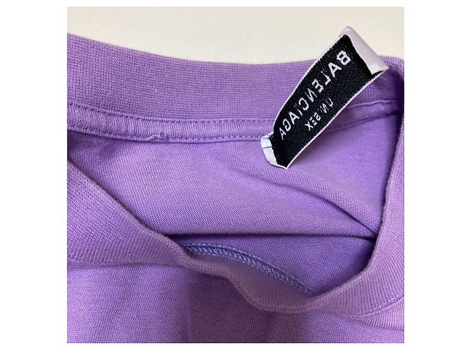 Everyday Camiseta de algodón con logo bordado de Balenciaga Púrpura - vista 8