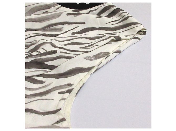 Autre Marque BLUSE PHOTOCOPIEU LEILA E Braun Schwarz Aus weiß - Ansicht 4