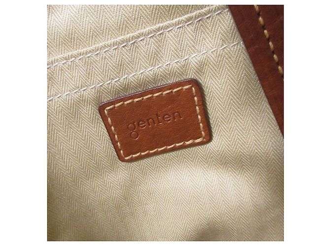 Autre Marque Genten Häkel-Raffia-Handtasche Beige - Ansicht 8
