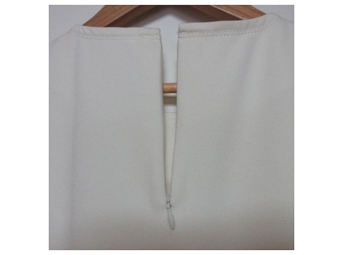 Autre Marque Knielanges Kleid CELFORD Weiß - vue 4
