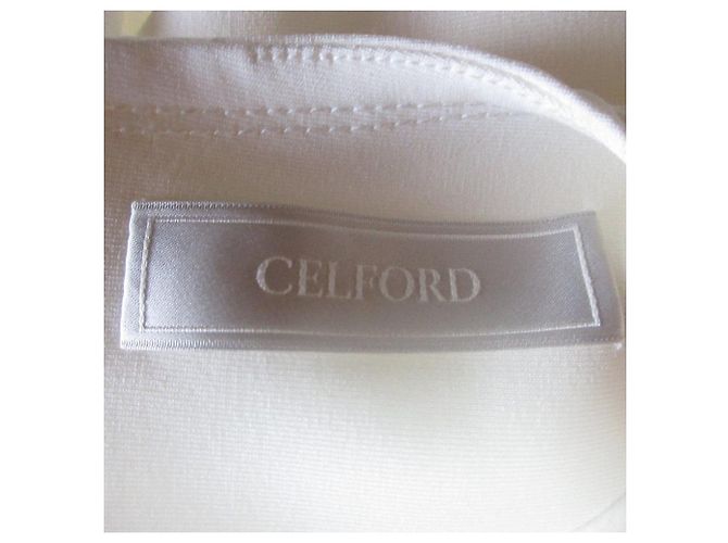 Autre Marque Knielanges Kleid CELFORD Weiß - vue 5