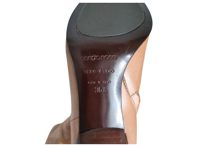 Autre Marque Stivaletti in pelle Sergio Rossi Beige - vista 10