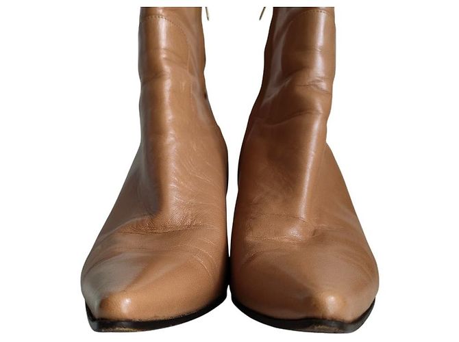 Autre Marque Stivaletti in pelle Sergio Rossi Beige - vista 2