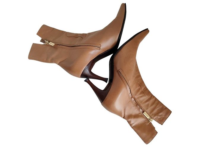 Autre Marque Stivaletti in pelle Sergio Rossi Beige - vista 3
