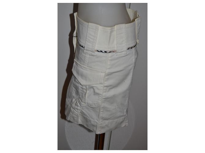 Minifalda Burberry blanca de algodón Blanco - vista 3