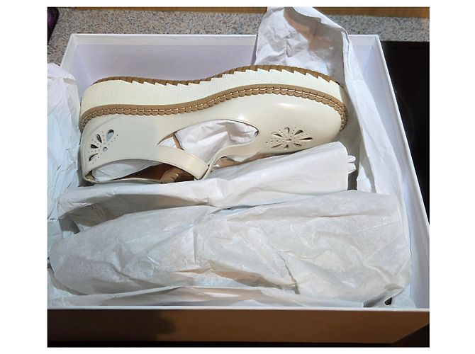 Chloé Mary-Jane Curtys Schuhe - Größe 40 Damen - Neu - Ecru - Ansicht 2
