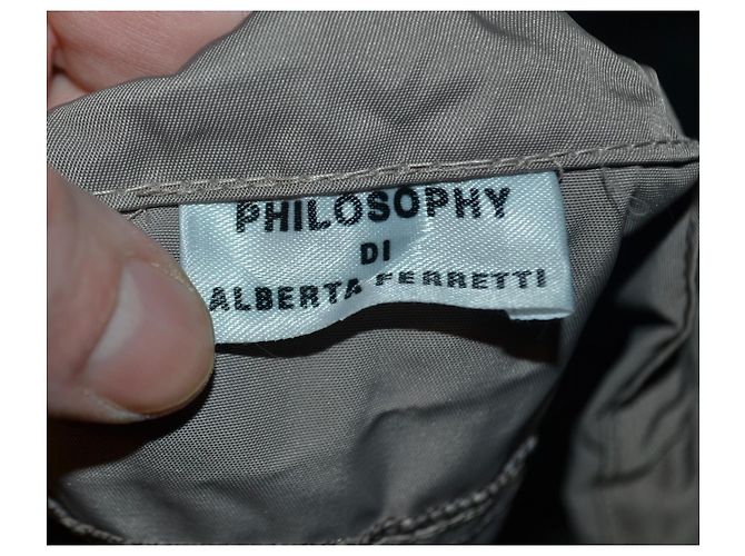 Philosophy Di Alberta Ferretti Rock Khaki aus technischem Stoff - Ansicht 5