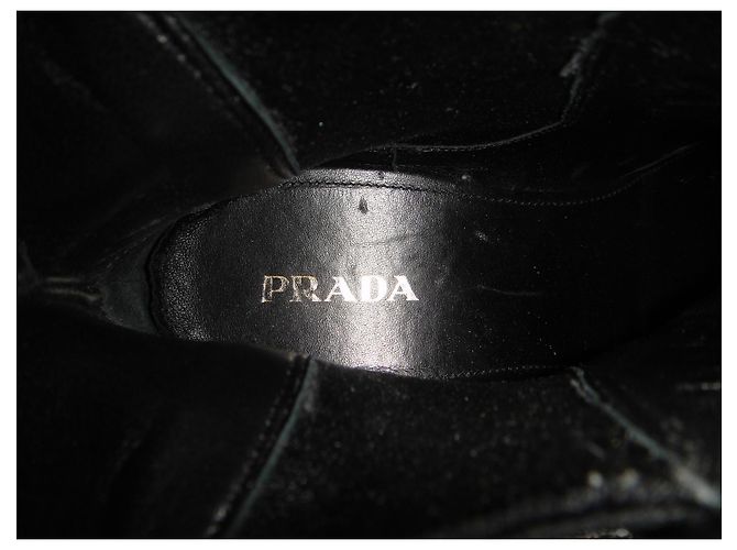 Botines Prada de ante negro - vista 7