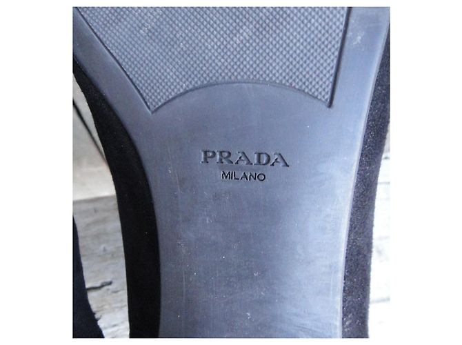 Botines Prada de ante negro - vista 8