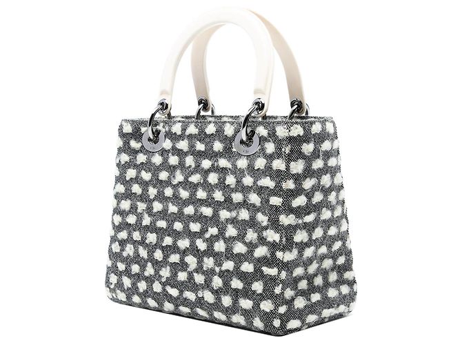 Christian Dior Dior – Lady Dior Medium in Tweed Grigio - vista 2