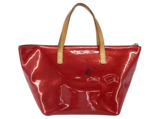 LOUIS VUITTON Borsa Bellevue PM Monogram Vernis Pomme D'amour M93583 Auth 162944 Rosso - vista 2